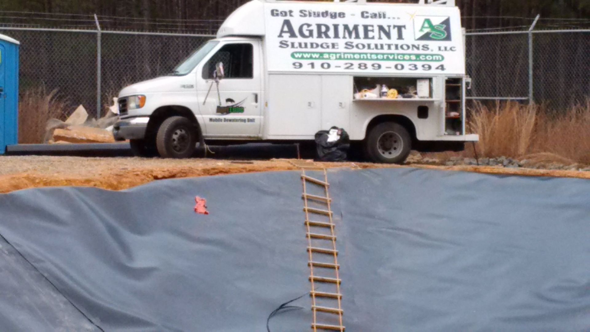 Lagoon liner installation, eastern North Carolina